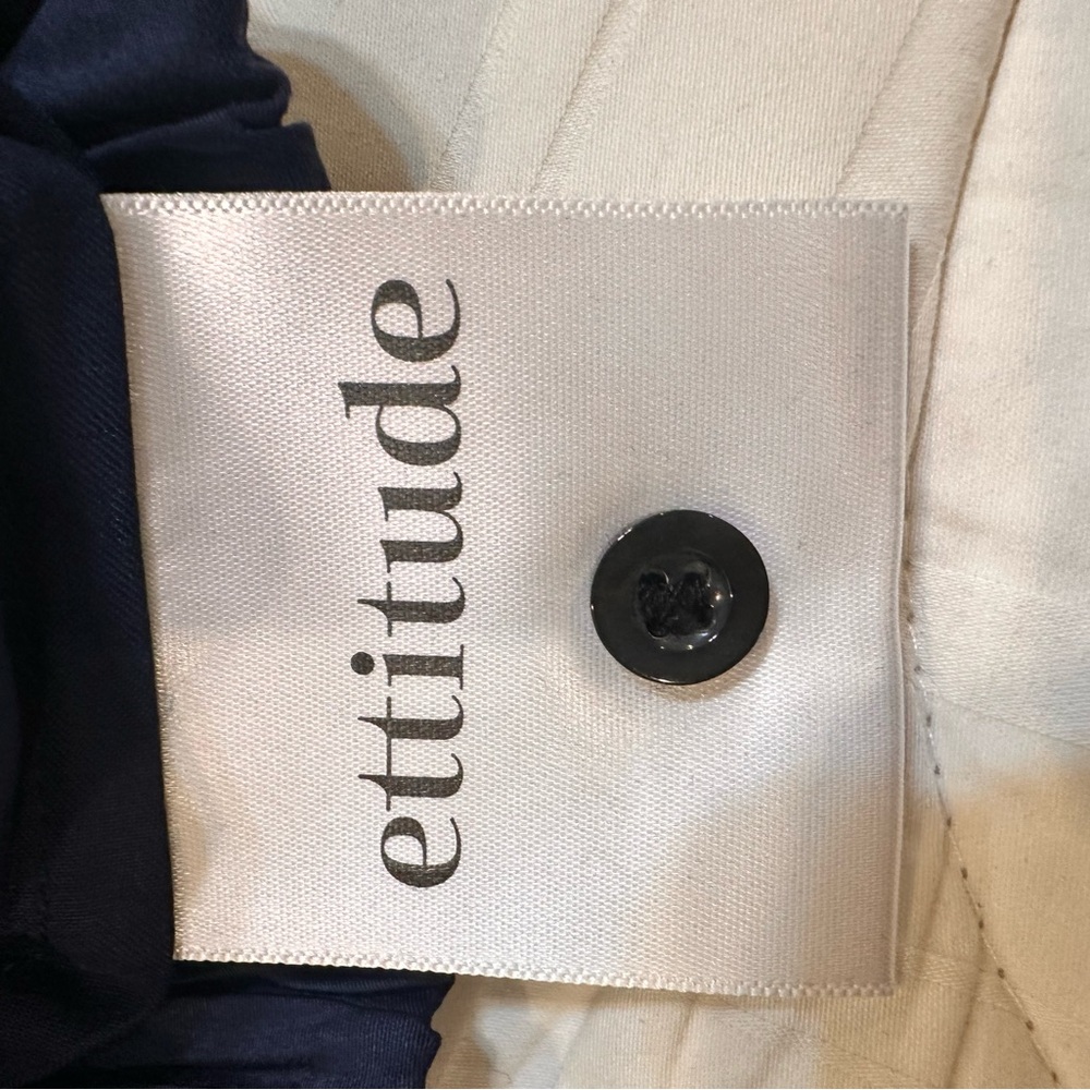 NEW ettitude mens sateen pj shorts‎ in blue - Picture 3 of 5